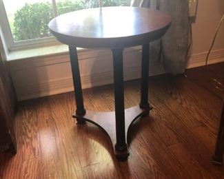 Pair of Ethan Allen round end tables (one top has some scratches) $75