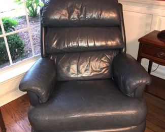 LaZBoy blue leather recliner $100
