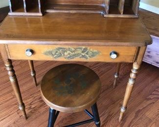 Beautiful Hitchcock desk and stool $300