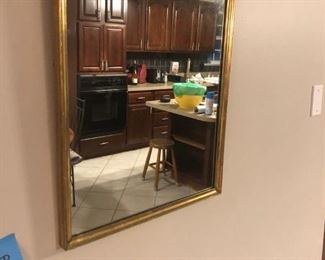 heavy gold mirror $30