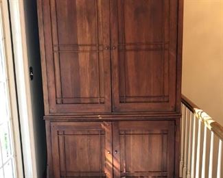 High-quality Bob Timberlake Arts & Crafts armoire (7 ft. tall, 52" wide, 27" deep). TV/storage space on top, drawers behind doors on the bottom. 2 pieces.  $150