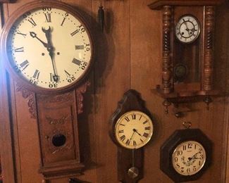 Antique and vintage clocks.