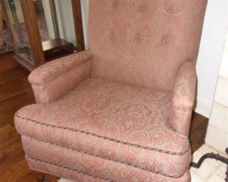 Arm Chair, paisley motif fabric