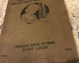 1921 Saint Louis Soldan high school year book $25