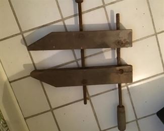 Primitive wooden vice $40