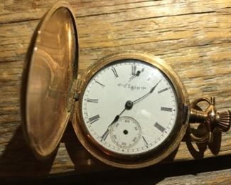 Elgin 10k gold filled pocket watch needs repair $60