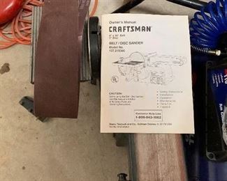 Craftsman belt disc sander model number 137215360