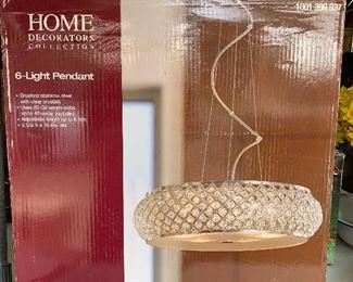 $70- Home decorators collection Six light pendant Chandelier in a box 