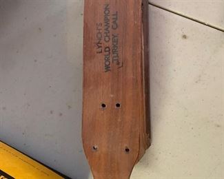 $90 ~1950'S LYNCH'S WORLD CHAMPION TURKEY CALLER 