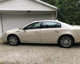2011 Buick Lucune , one owner car has 61,000 miles, 4 door CXL Premium with leather interior. Tires look to be recent. It does have minor dings and scratches and the driver's side leather is worn but a great car.