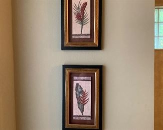 Pair of leaf art $20