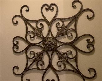 Square scroll metal art $40
38 square
