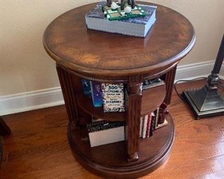 Rotating bookshelf table $250
24 round 26.5 tall