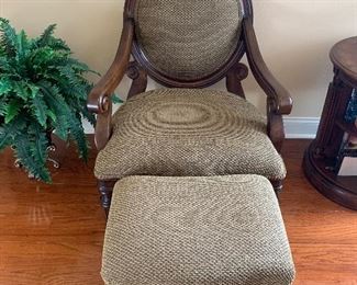 Chair with ottoman $325
42 tall 30 wide 24 deep