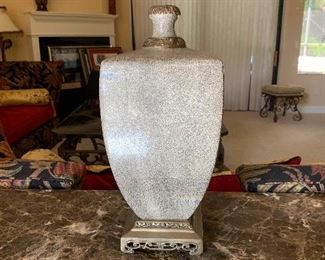 Grey decor vase $20