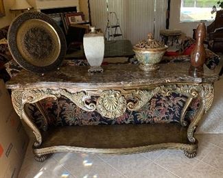 Oversized Marble foyer table $800
72 long 37 tall  20 deep
