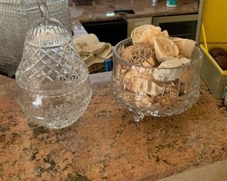 Pair of crystal bowls $40