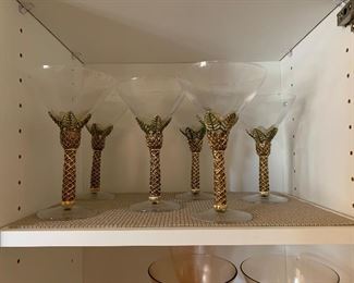 Set of 6 palm glasses $25