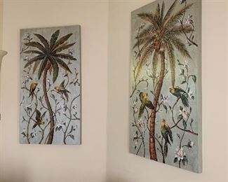Pair of palm and prints $225
Or 125 each
47.5 tall 26 wide 