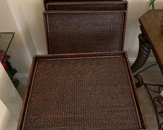Set of 4 TV trays $40