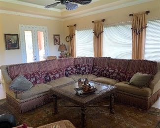 Oversized decorator sofa $800
19 ft 7 inches angled 41 tall 40 deep