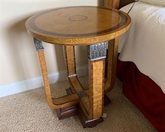 Pair of Maitland Smith end tables $450 each or $800 for pair
24 round 30 tall