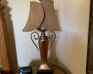 copper colored lamps $50 each or 85 for pair 