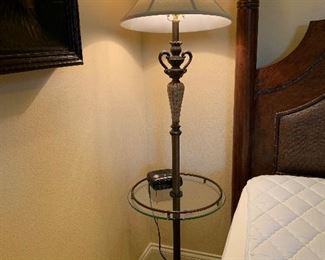 Lamp with glass table $50
64 inches tall