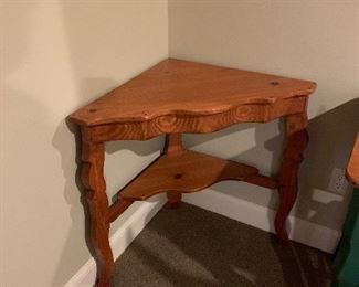 Corner table $100
20 long 33 wide 30 tall 