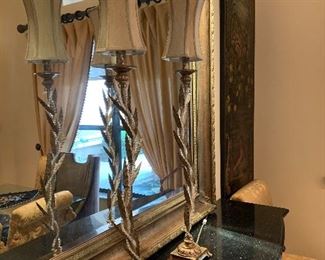 Pair of Buffet lamp 42.5 tall $350