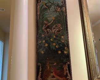 buffet art, two different pieces available 84 inches tall 24 inches wide
450 each or 800 pair