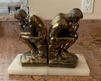Thinker bookends $15