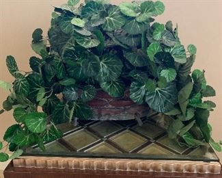 Greenery in red pot $25
