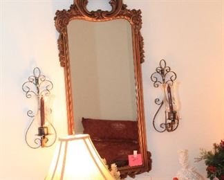 Mirror; Lamps, Holiday Items; Wall Scounces