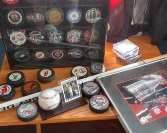 NJ Devils Hockey Memorabilia   $5 to $100  each item