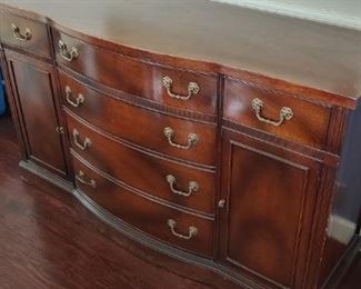Dining room buffet with table and 6 chairs  $300