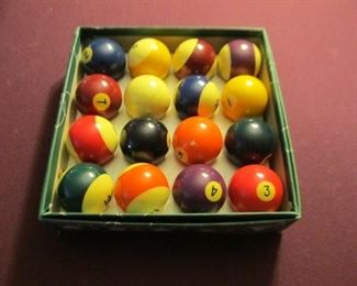 732 Billiard ball set $30