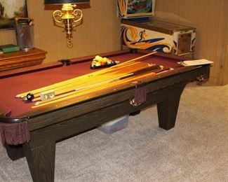 Numerous pool cues available