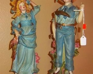 Antique German Mantel Figures
