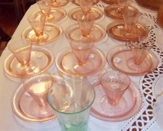 Depression Glass in Pink 