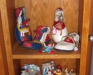 Clown Collectible Figurines-Music Boxes and Leather Professional Clown Shoes