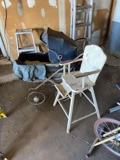 Carriage and high chair