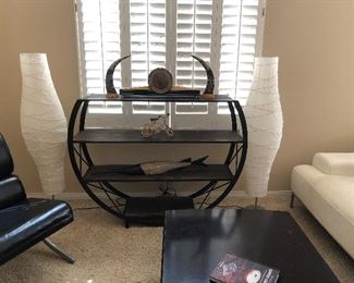 Fabulous Display Unit, IKEA Floor Lamps, Coffee Table...