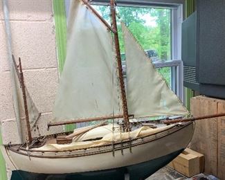 Model of Norwegian Coastal Ketch hand-made in 1906 By Hans Olsen, a Norwegian sailor, for Arne Olsen for his 5th birthday
