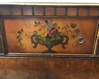Early 1900's SLIGH Bedroom Set w Hand painted detail