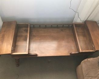 Ethan Allen Coffee table with end hideaways $75