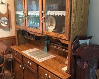Large oak hutch $250