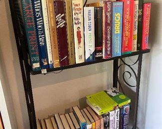 Small baker's rack, more books.