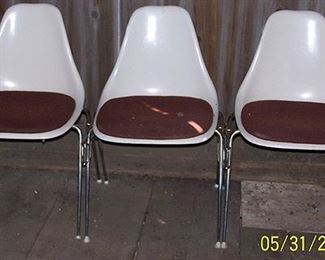 Mid Century style interlocking chairs