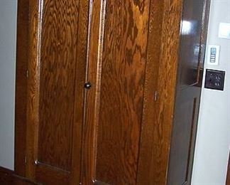 Oak wardrobe - 80 in. H x 49 in. W x 21 in. D